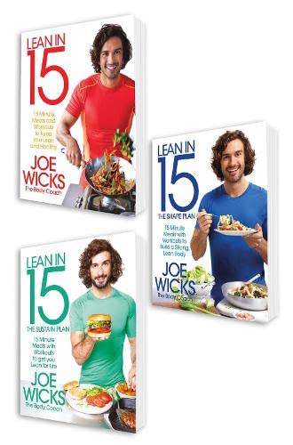 Lean in 15 Trilogy Collection by Joe Wicks - 3 Books Paperback Set including The Shift Plan, The Sustain Plan and The Shape Plan