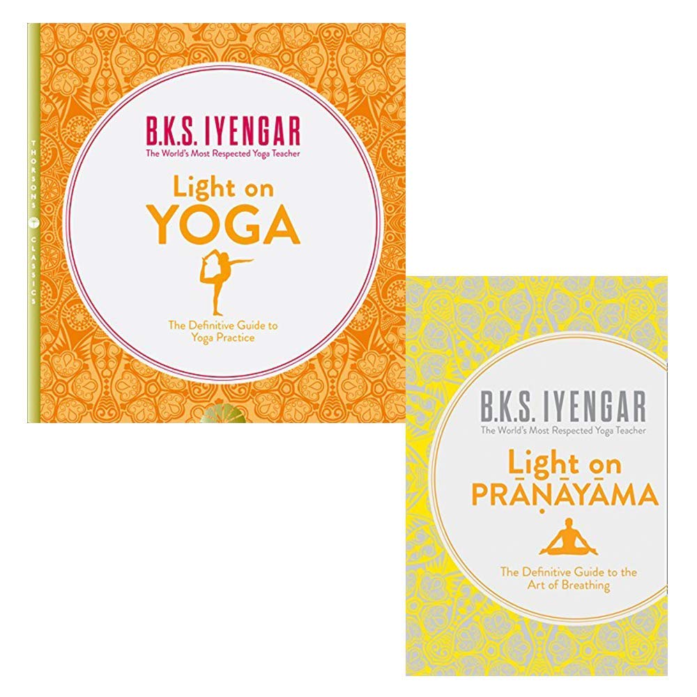 Light on Yoga and Light on Pranayama by B.K.S. Iyengar - 2 Book Paperback Collection Set