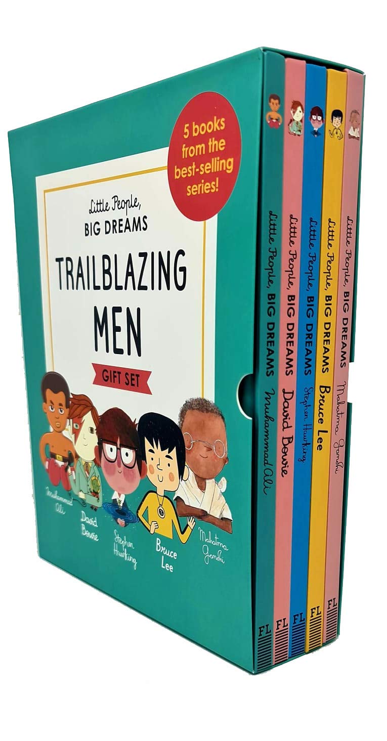 Little People, Big Dreams Trailblazing Men 5 Books Collection Set - Hardback biographies of Muhammad Ali, David Bowie, Stephen Hawking, Bruce Lee and Mahatma Gandhi for ages 7-9