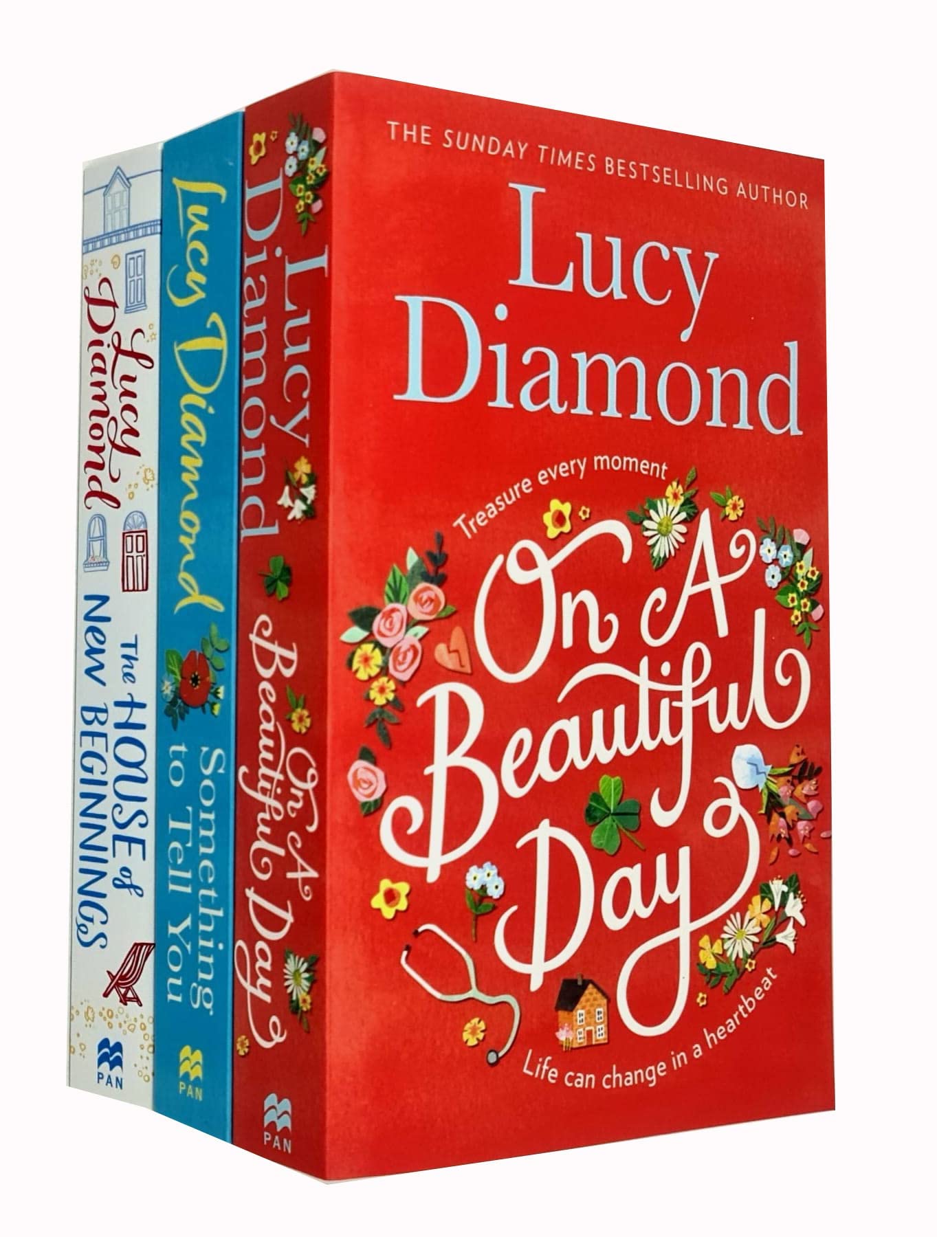 Lucy Diamond 3 Books Collection Set - On a Beautiful Day, Something to Tell You, The House of New Beginnings - Paperback Fiction