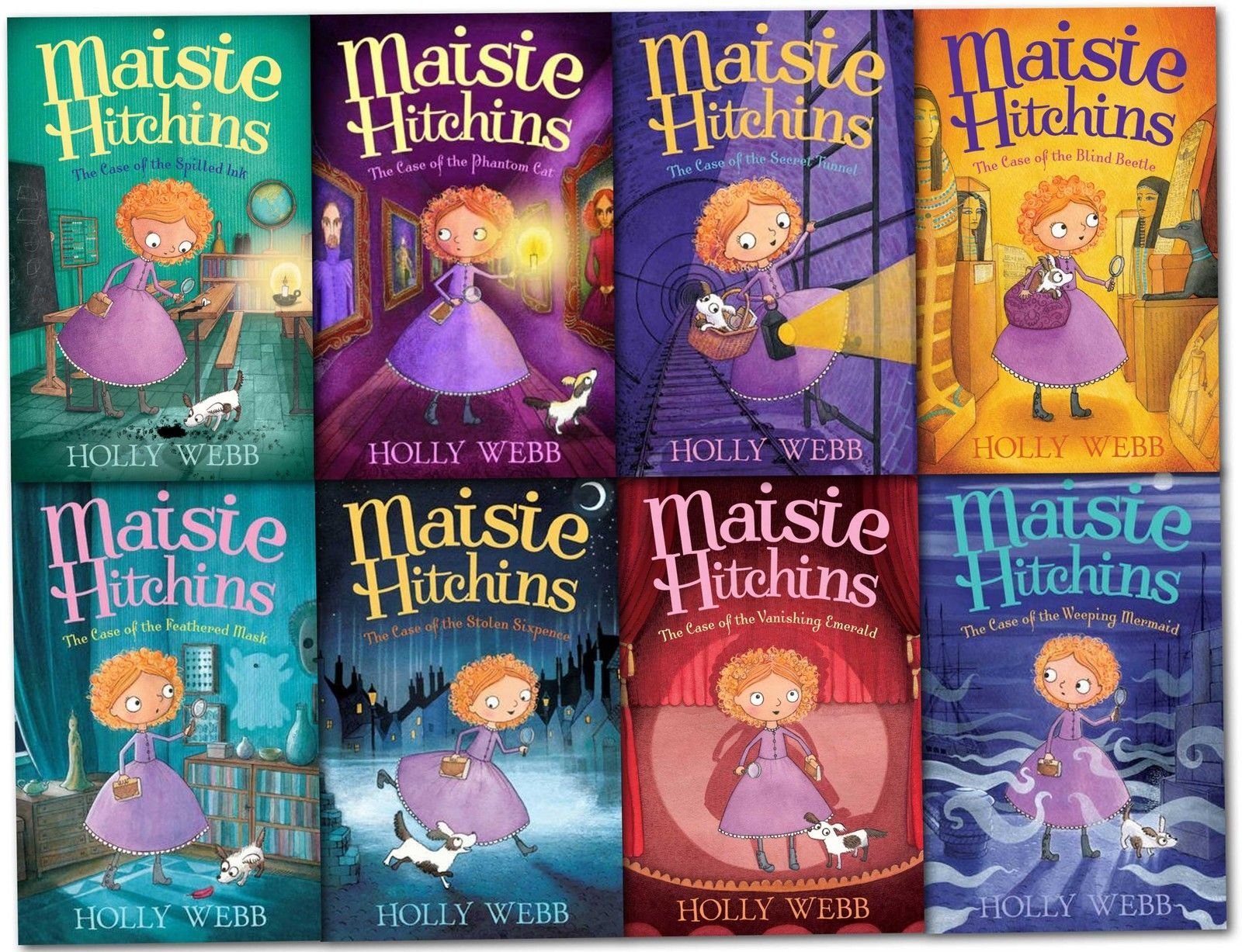 Maisie Hitchins Series 8 Books Collection Set by Holly Webb - Victorian detective mystery paperback set for ages 6-8