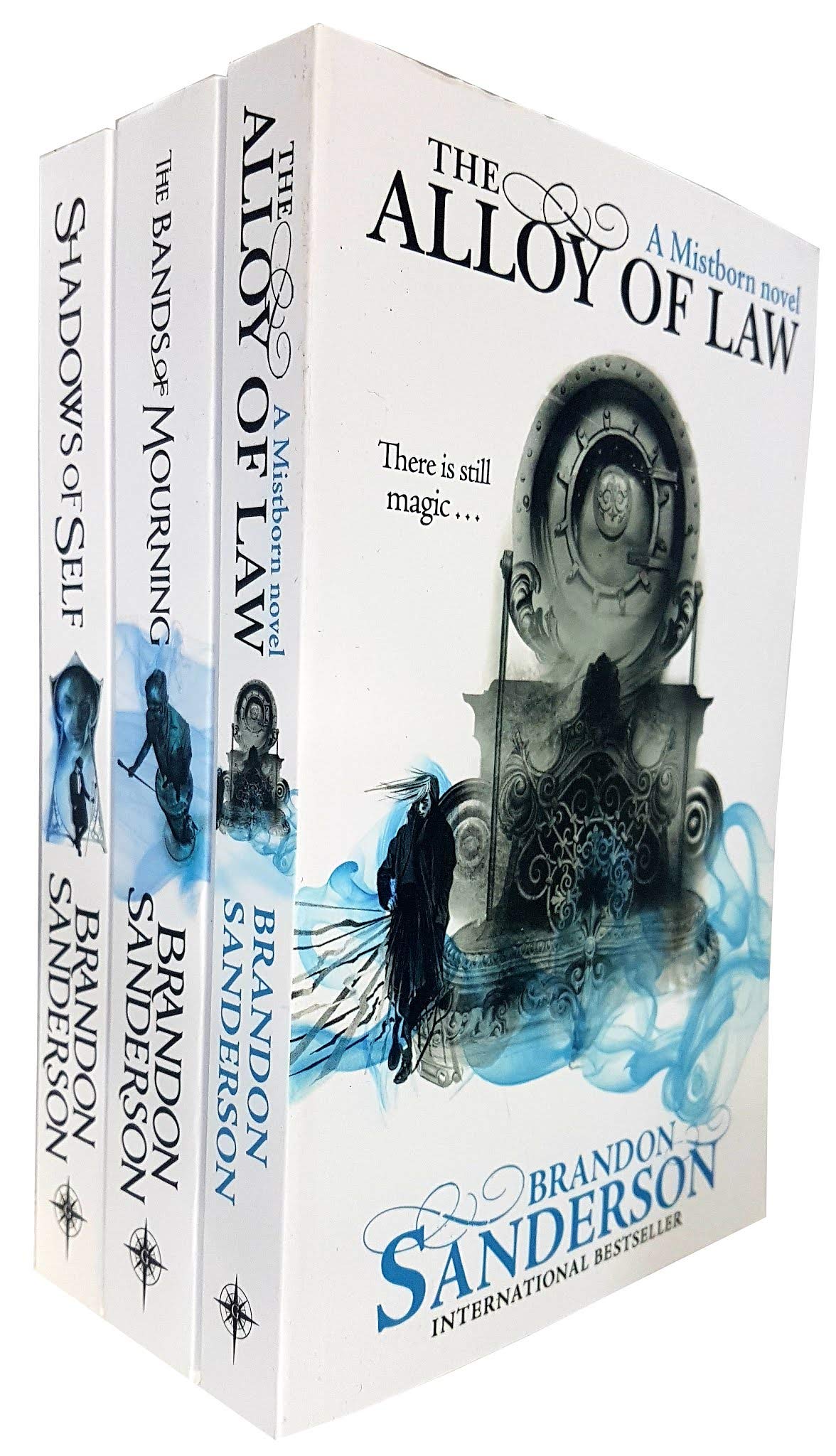 Mistborn Wax and Wayne 3 Books Collection Set by Brandon Sanderson - The Alloy of Law, Shadows of Self, The Bands of Mourning - Paperback