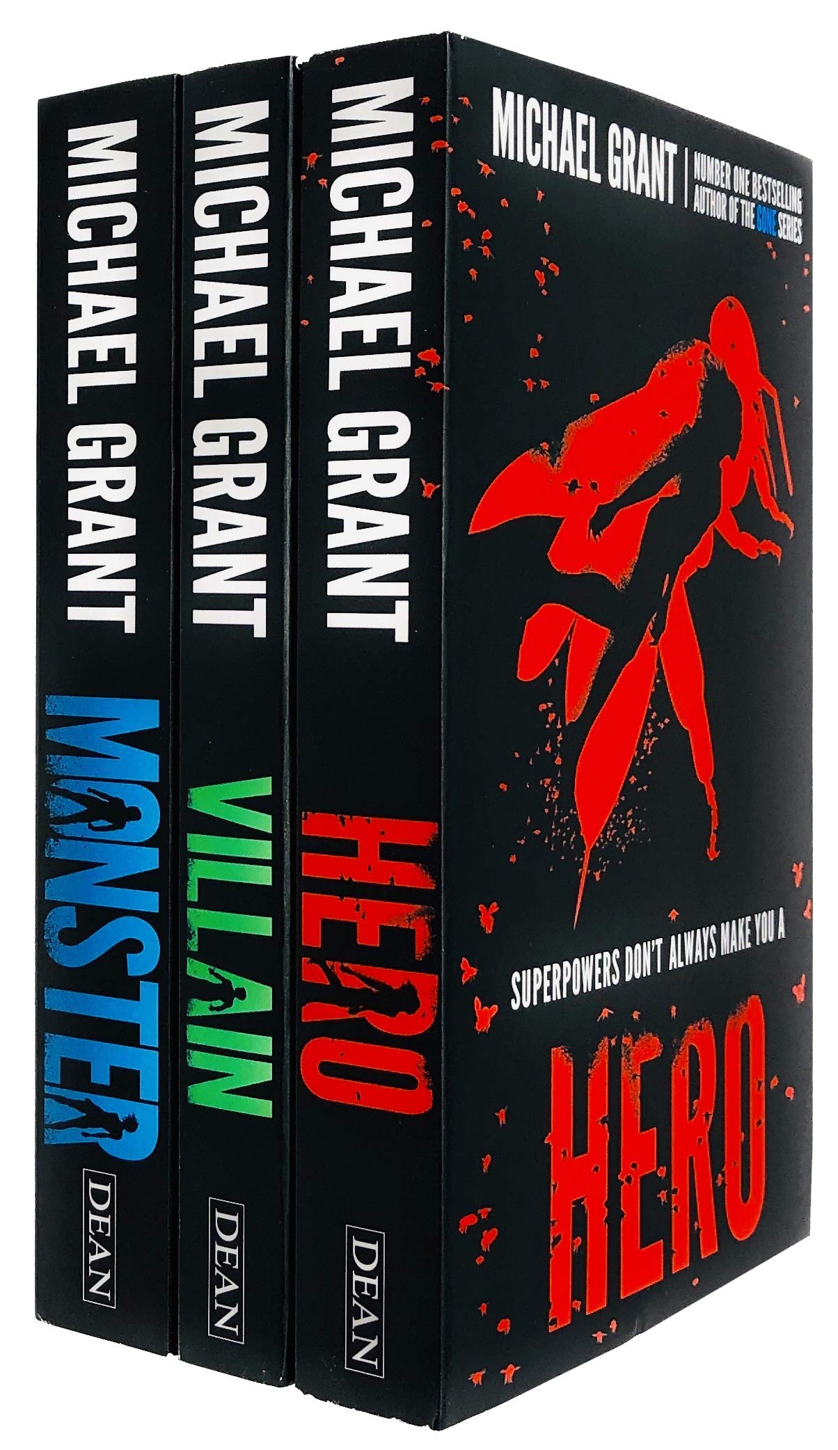 The Monster Series by Michael Grant 3 Books Collection Set (Monster, Villain, Hero) - YA Paperback
