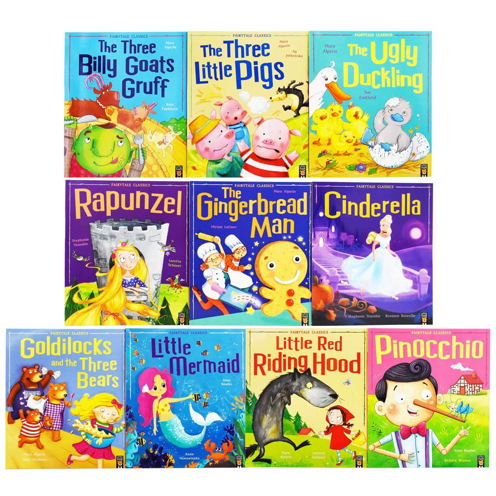 My First Fairytale Classics 10 Books Collection Set by Anna Bowles - paperback fairy tales for ages 3-6, including Cinderella, Pinocchio, and Rapunzel