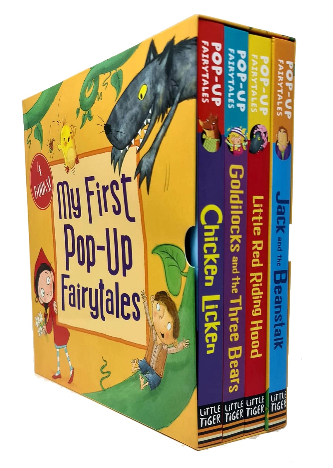 My First Pop-Up Fairytales 4 Books Collection Set by Danielle McLean - Hardback pop-up box set including Jack and the Beanstalk, Little Red Riding Hood, Goldilocks and the Three Bears, and Chicken Licken - Ages 2-5