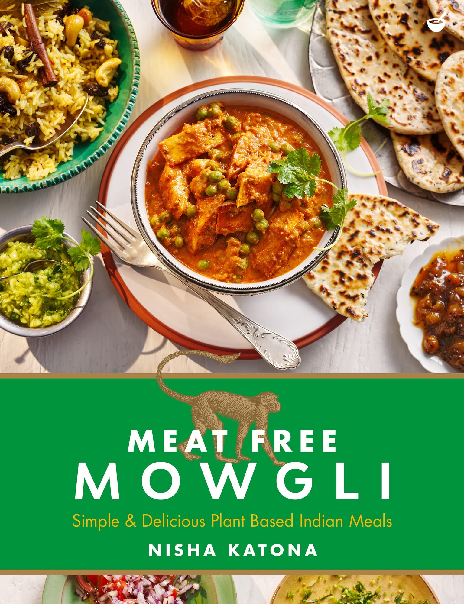 Nisha Katona Meat Free Mowgli and Mowgli Street Food hardback books shown together