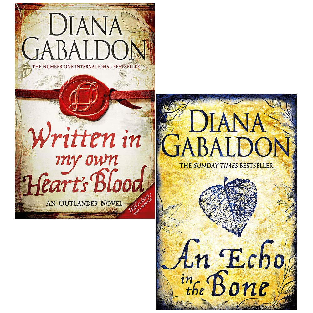Outlander Series 2 Books Collection Set by Diana Gabaldon - An Echo in the Bone and Written in My Own Heart's Blood - Paperback