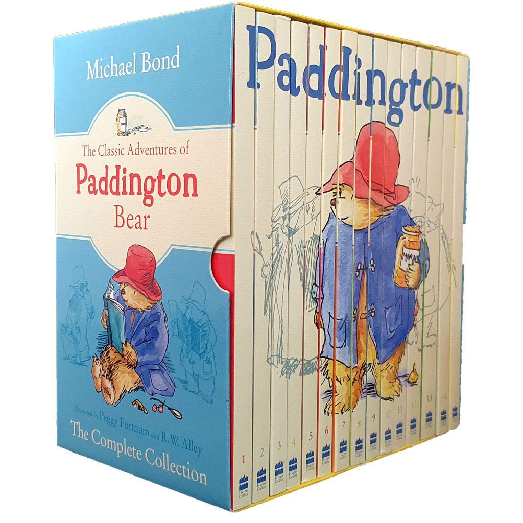 Classic Adventures of Paddington Bear 15 Books Complete Collection Set by Michael Bond - Paperback slipcase edition for ages 5-7