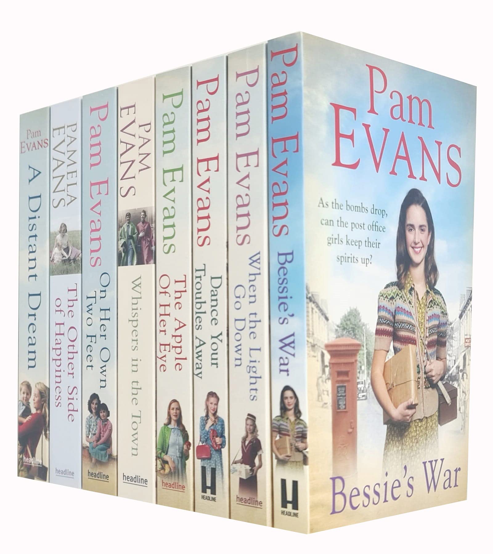 Pamela Evans 8 Books Collection Set including Bessie's War and A Distant Dream - Paperback Family Saga Fiction