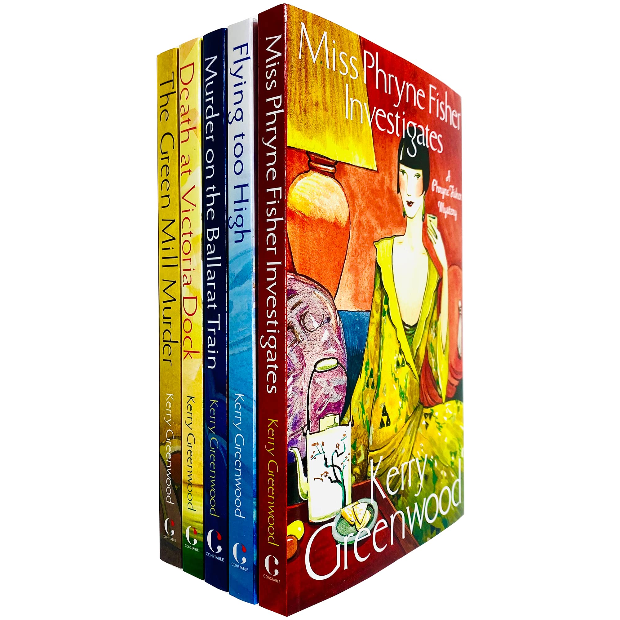 Phryne Fisher Murder Mystery Series 5 Book Collection Set by Kerry Greenwood - Paperback Fiction Box Set