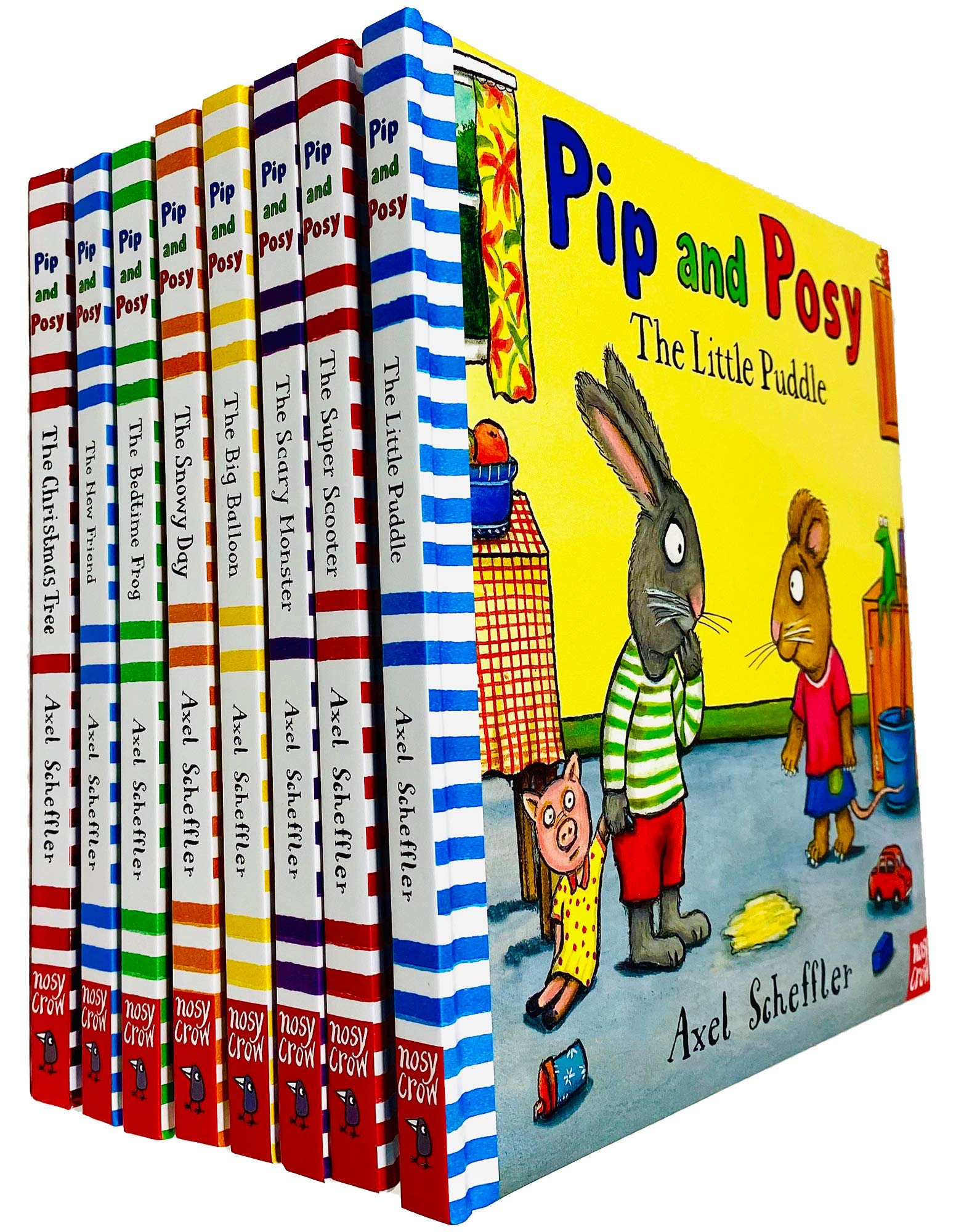 Pip and Posy 8 Books Collection Set by Axel Scheffler - Nosy Crow Hardback Set including The Super Scooter, The Little Puddle, The Bedtime Frog and more - Ages 2-5