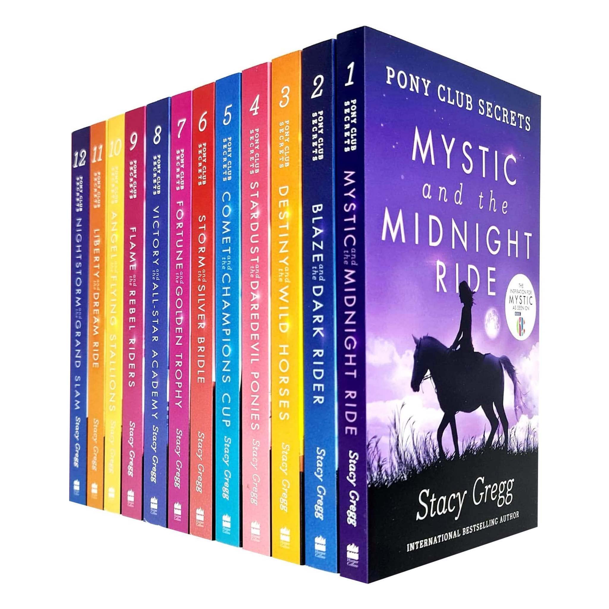 Pony Club Secrets Series by Stacy Gregg 12 Books Collection Set - Paperback - Ages 9-12 - includes Mystic and the Midnight Ride, Blaze and the Dark Rider and more