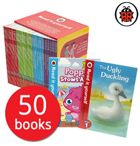 Read It Yourself with Ladybird 50 Books Collection Set, Levels 1-4, paperback reading scheme for ages 5-7