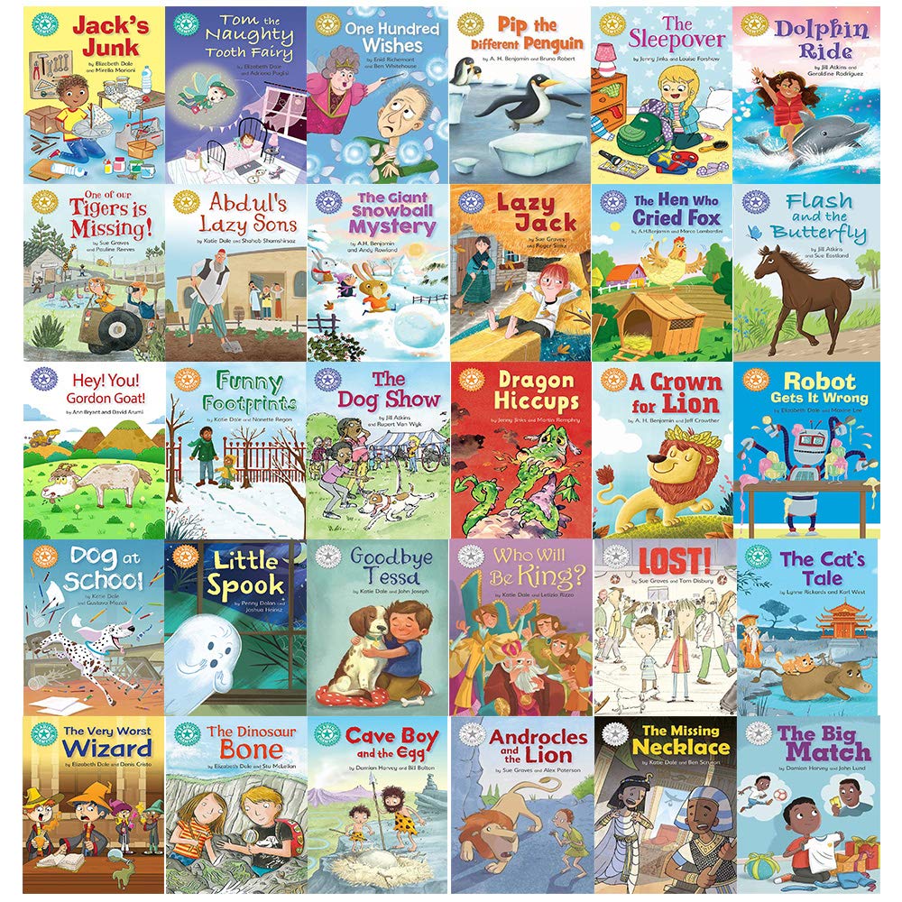 Reading Champion Collection 30 Books Set paperback - Franklin Watts early reader stories including A Crown For Lion, Dragon's Hiccups, Funny Footprints and Androcles and the Lion, ages 5-7
