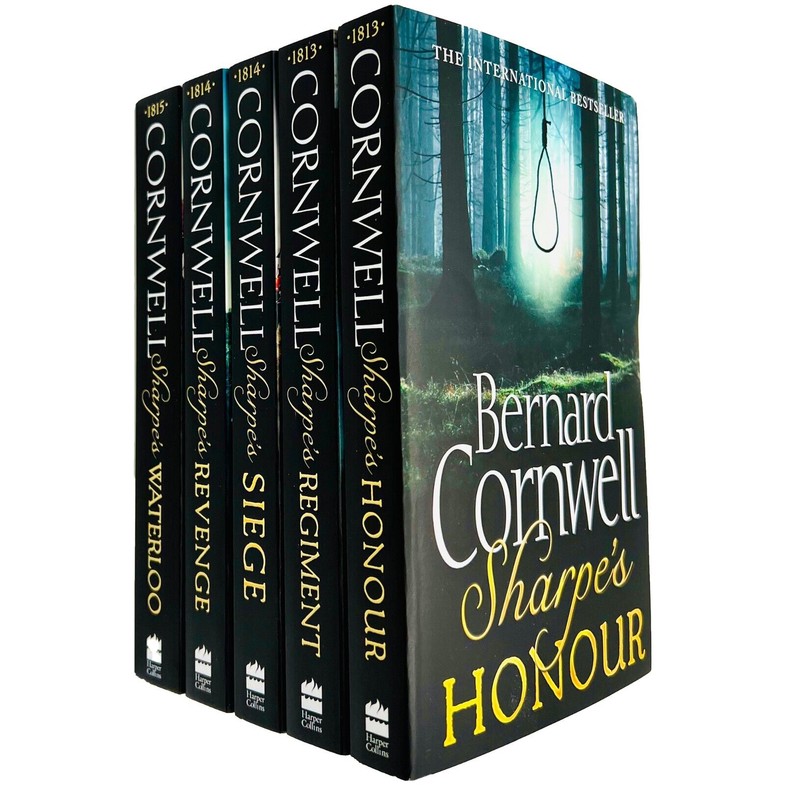 Sharpe Series Books 16-20 Collection Set by Bernard Cornwell - Honour, Regiment, Siege, Revenge, Waterloo - Paperback Set