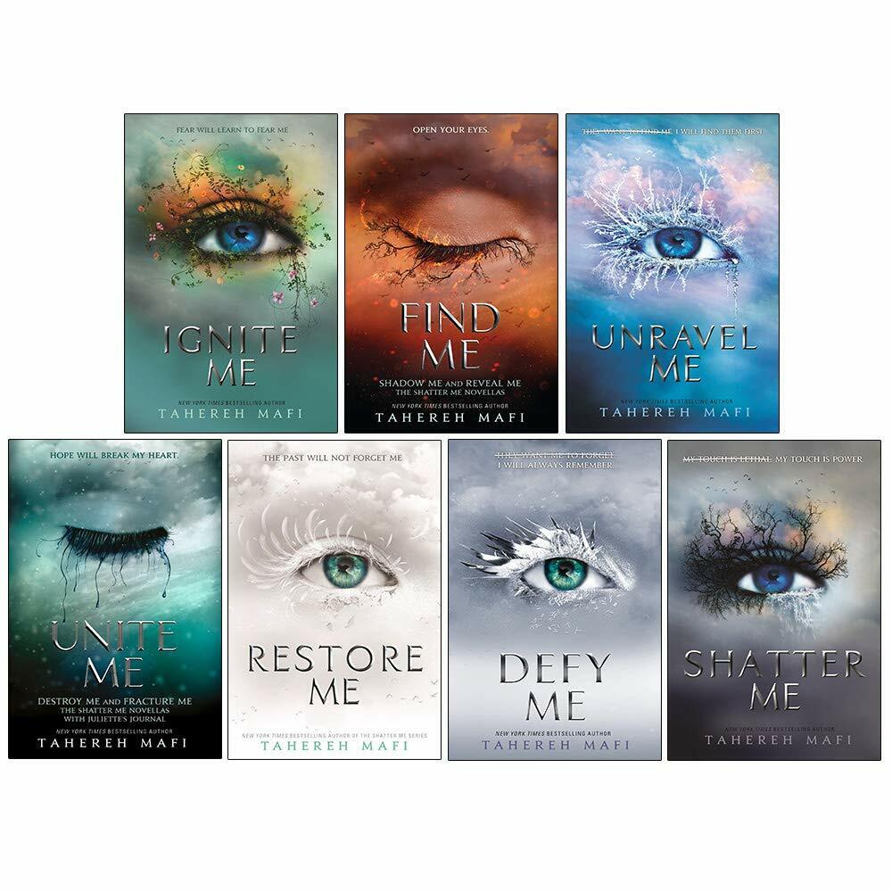 Shatter Me Series 7 Books Collection Set by Tahereh Mafi - paperback spines showing all titles