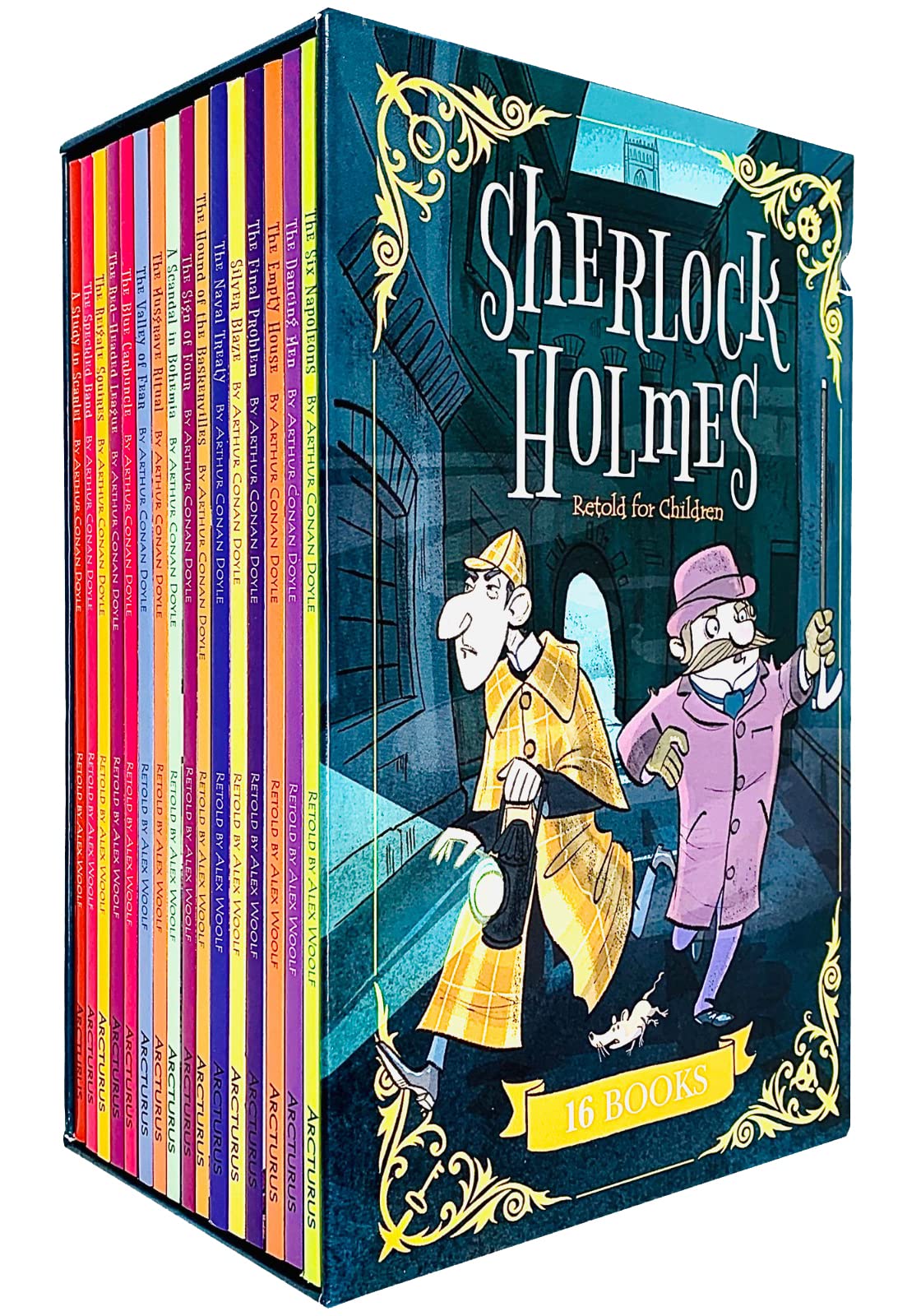 Sherlock Holmes Retold for Children 16 Books Collection Set - Paperback box set for ages 6+, retold by Alex Woolf