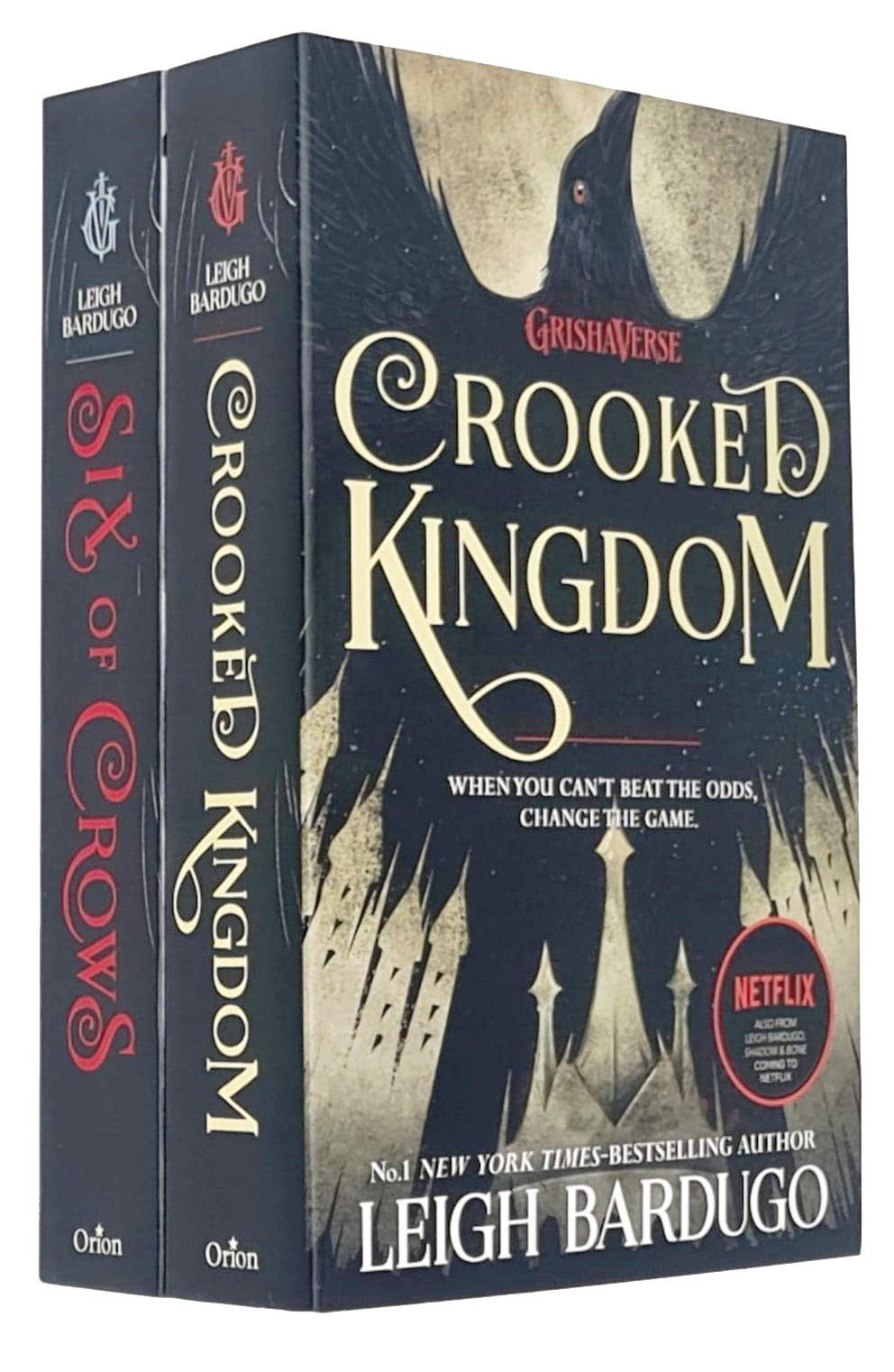 Six of Crows Duology 2 Book Set by Leigh Bardugo - Six of Crows and Crooked Kingdom paperback editions - YA fantasy ages 12+
