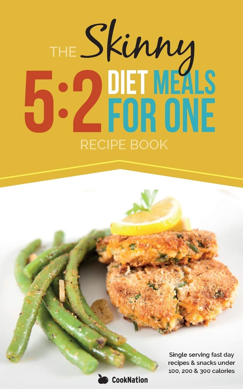 The Skinny 5:2 Diet Meals For One by CookNation - single serving fast day recipes & snacks paperback cookbook cover