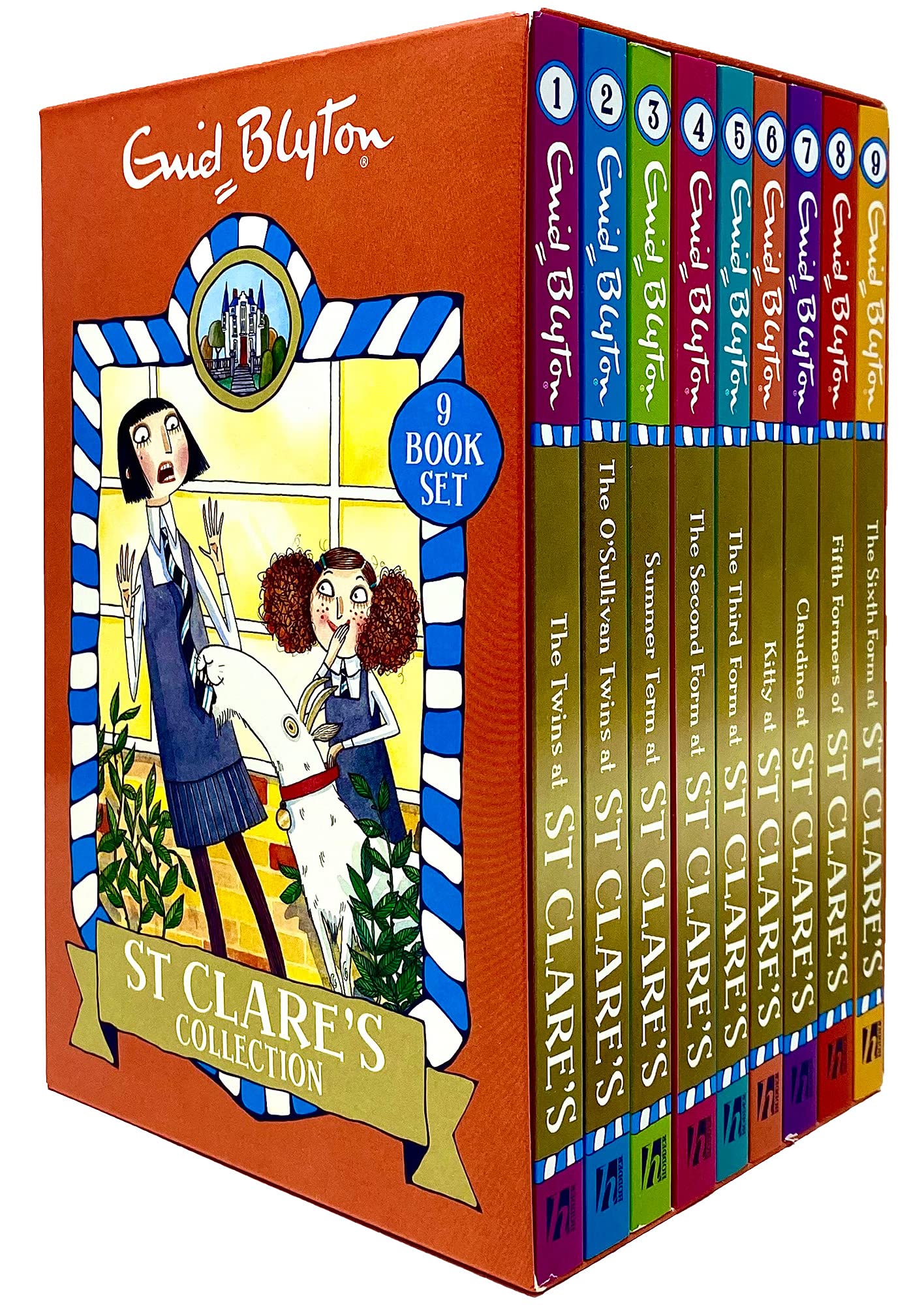 St Clare's Collection 9 Books Box Set by Enid Blyton - The Twins, Claudine, Summer Term and more - Paperback Ages 9-14