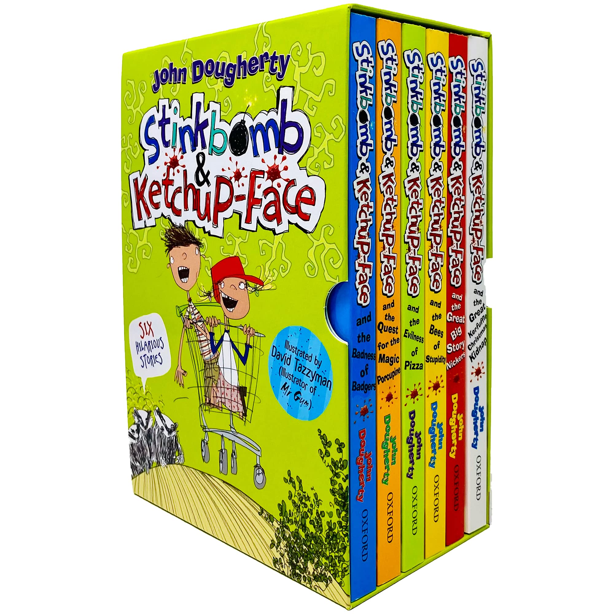 Stinkbomb & Ketchup-Face 6 Books Collection Set by John Dougherty - Paperback Childrens Fiction Box Set Ages 7-9