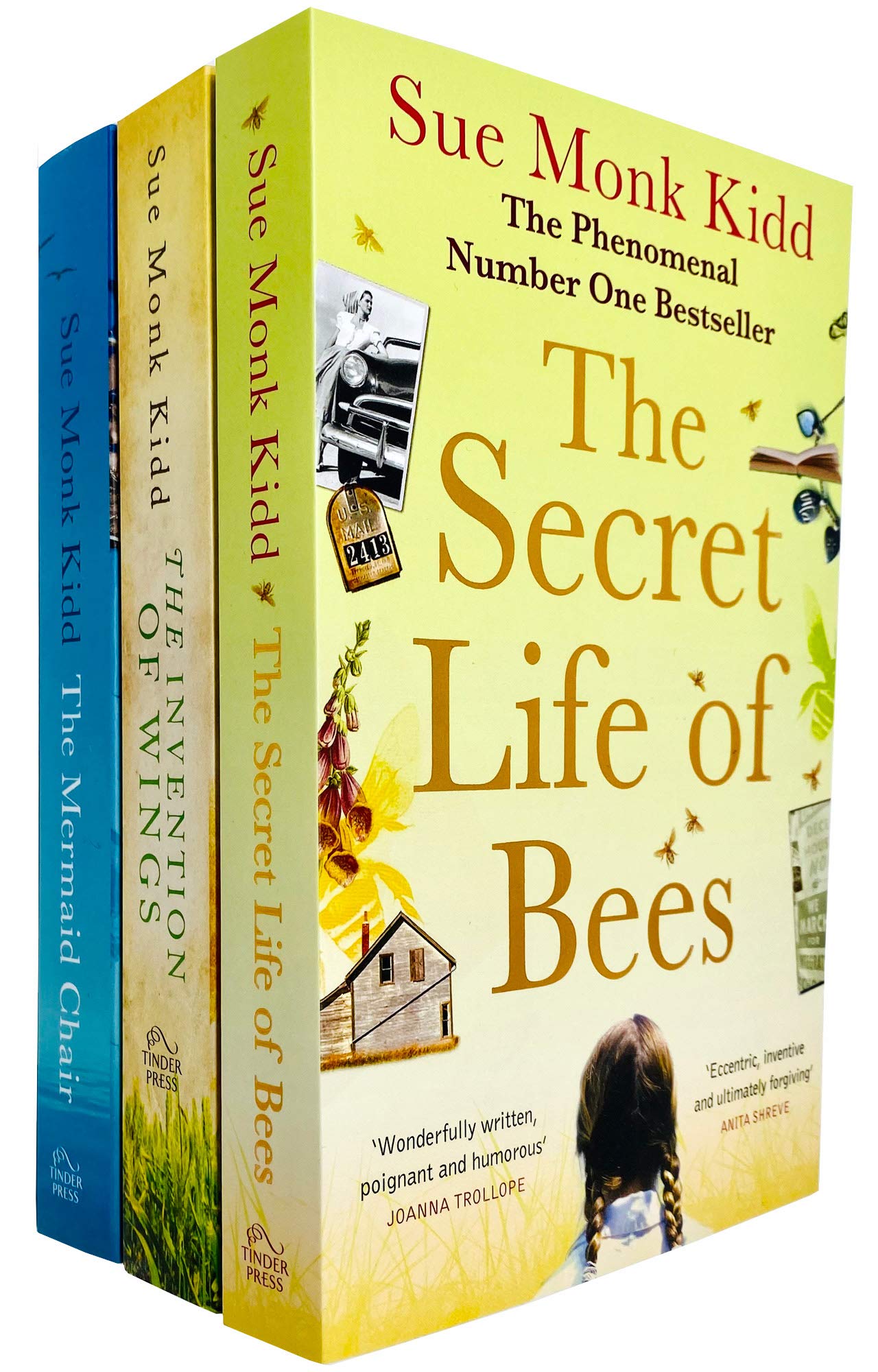 Sue Monk Kidd 3 Books Collection Set - The Secret Life of Bees, The Invention of Wings, The Mermaid Chair - Adult Paperback Fiction