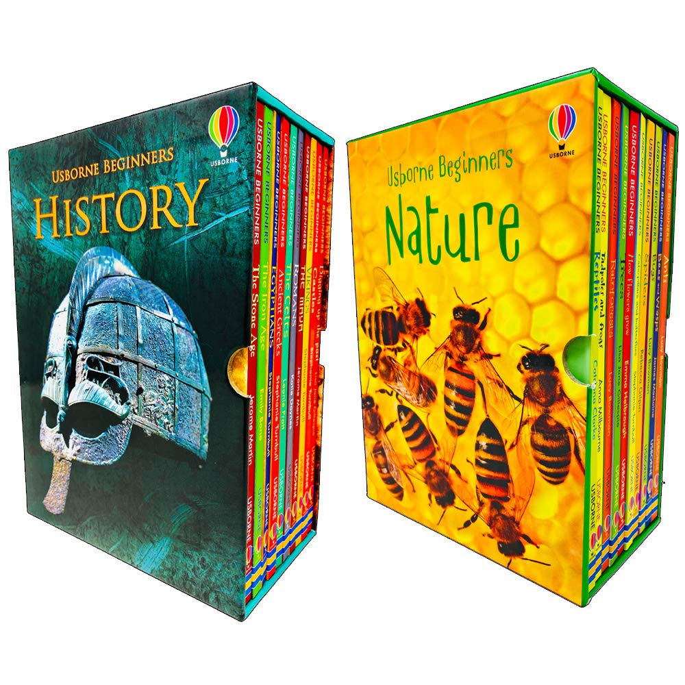 Usborne Beginners History & Nature 20 Books Collection Set - Paperback - Ages 4-7 - Reptiles, Ants, Vikings, Egyptians and more