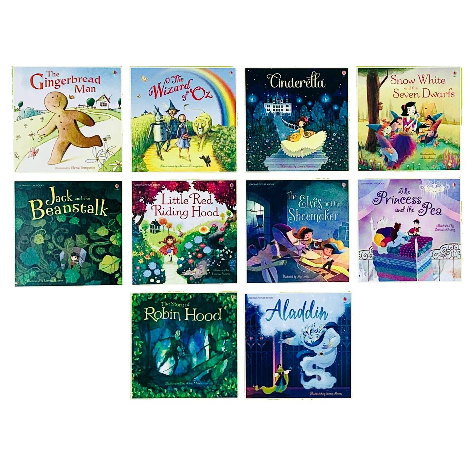 Usborne First Reading 10 Picture Books Collection Set back cover detail - paperback fairy tales for ages 3-6