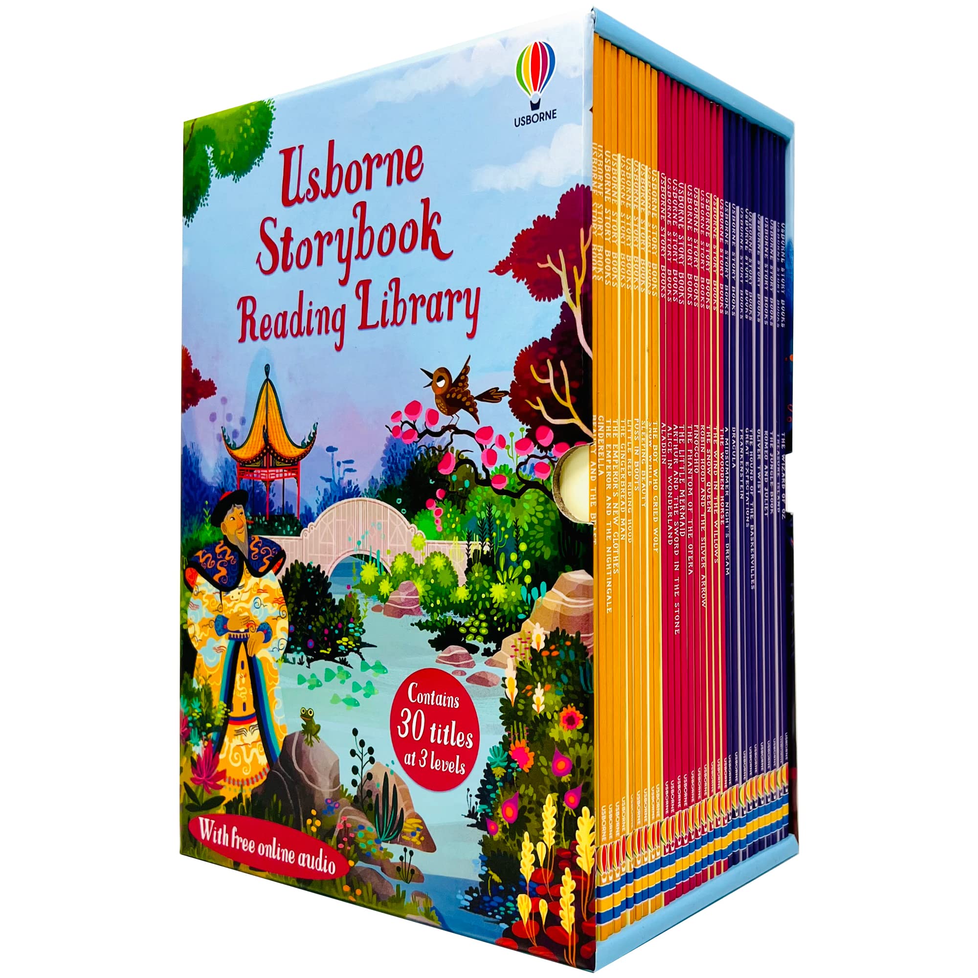 Usborne Storybook Reading Library 30 Books Collection Boxed Set including Cinderella and Snow White, paperback, ages 5-7