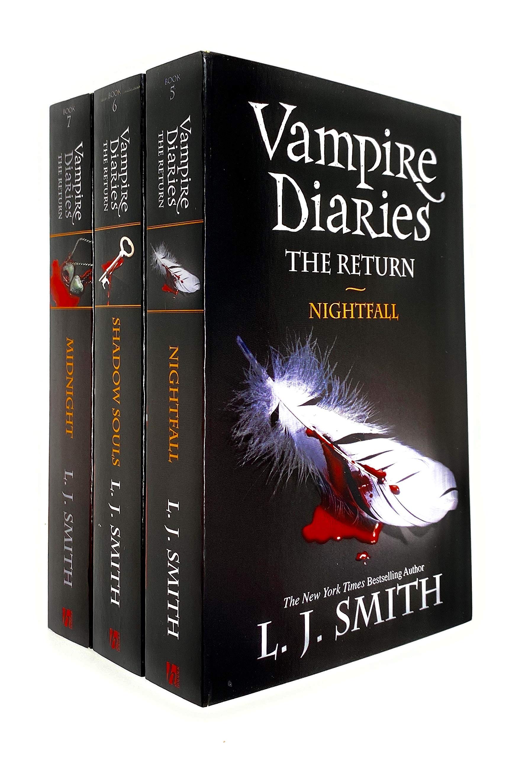 Vampire Diaries The Return 3 Books Collection Set by L J Smith - Nightfall, Shadow Souls, Midnight - Young Adult Paperback