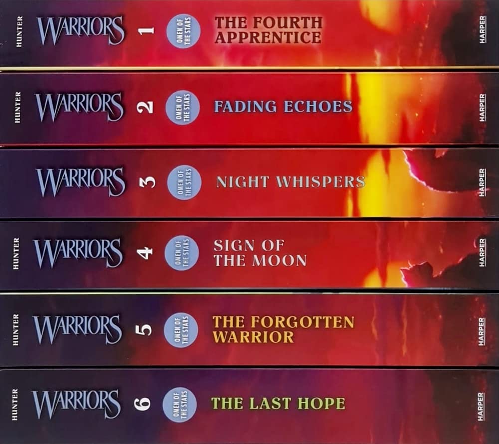 Warrior Cats Omen of the Stars Books 1-6 Collection Set by Erin Hunter - back cover detail
