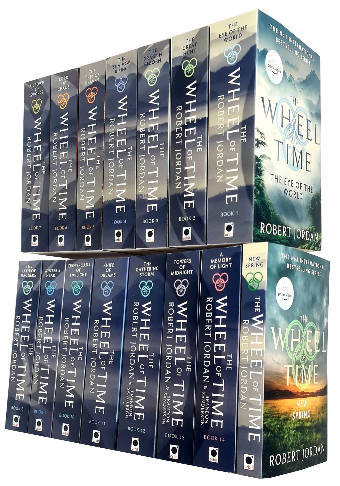 The Wheel of Time Series 1-15 Books Collection Set by Robert Jordan - Complete Epic Fantasy Paperback Saga