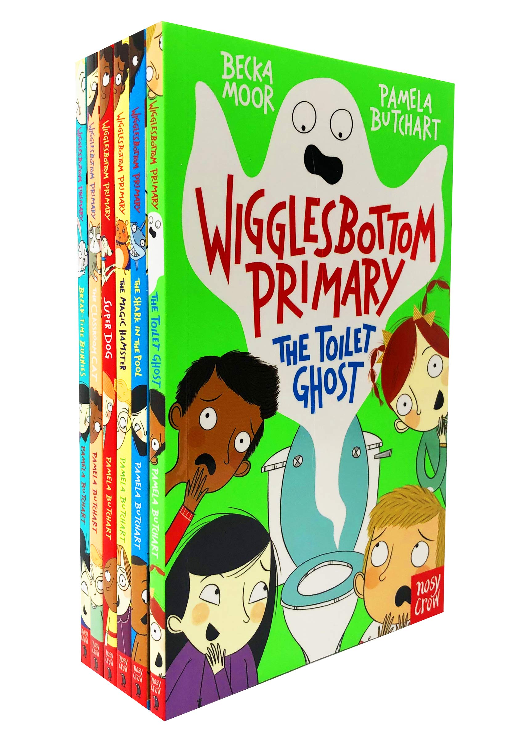 Wigglesbottom Primary 6 Books Collection Set by Pamela Butchart - The Toilet Ghost, The Shark in the Pool, The Magic Hamster and more - Paperback Ages 5-7