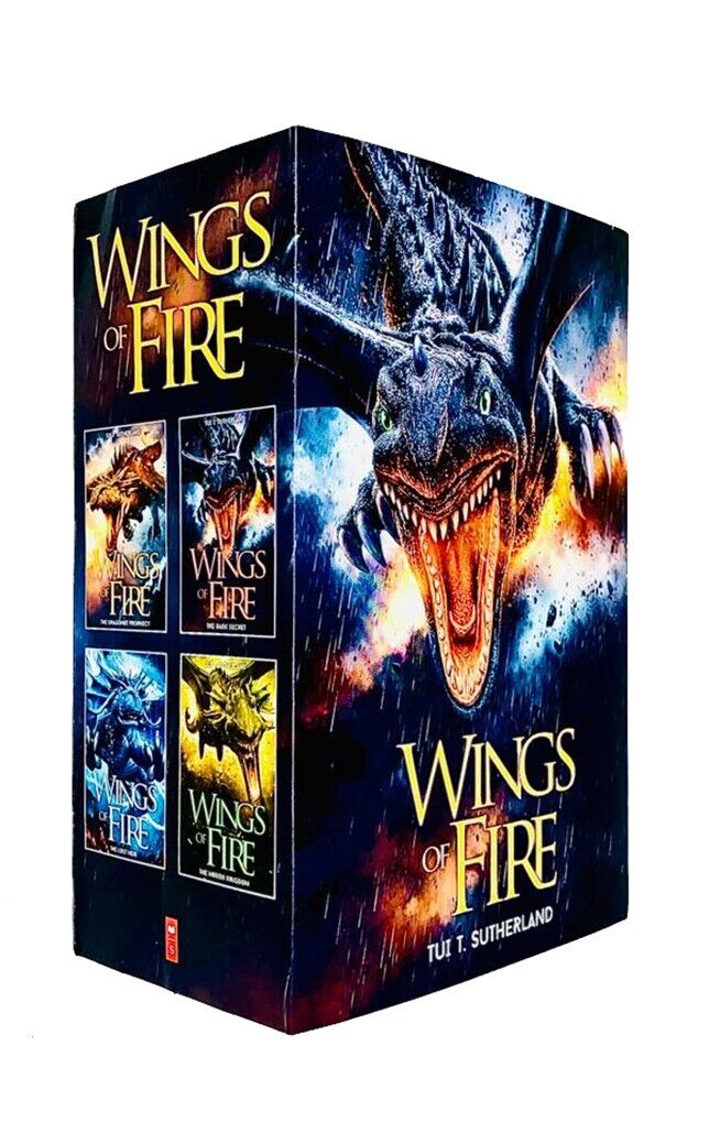 Wings of Fire 4 book paperback collection covers by Tui T. Sutherland for middle grade readers ages 8-12