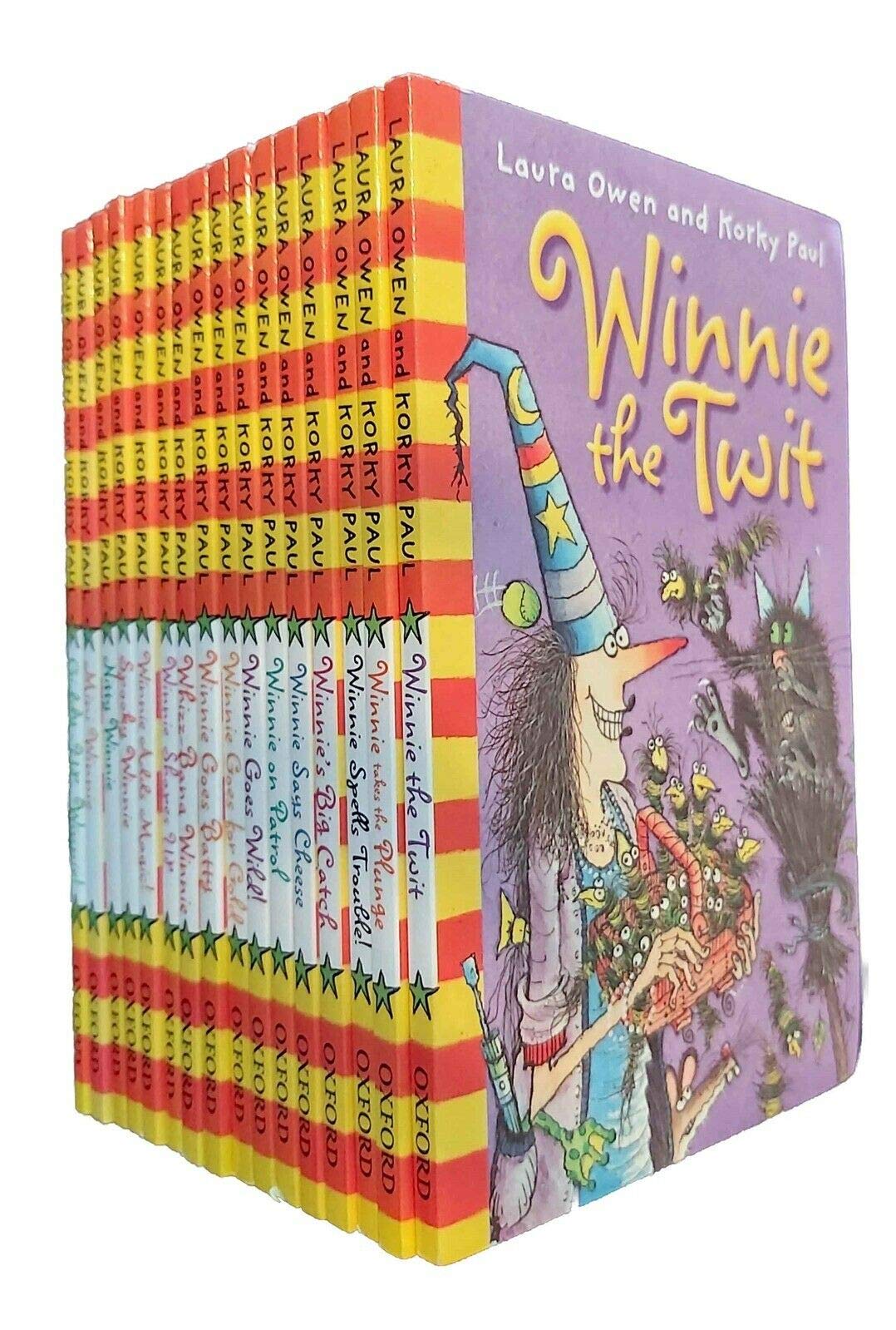 Winnie the Witch 16 Books Collection Set by Laura Owen - paperback chapter books with Korky Paul illustrations, ages 5-7